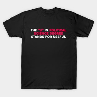 The U In Political Science Degree Stands For Useful T-Shirt